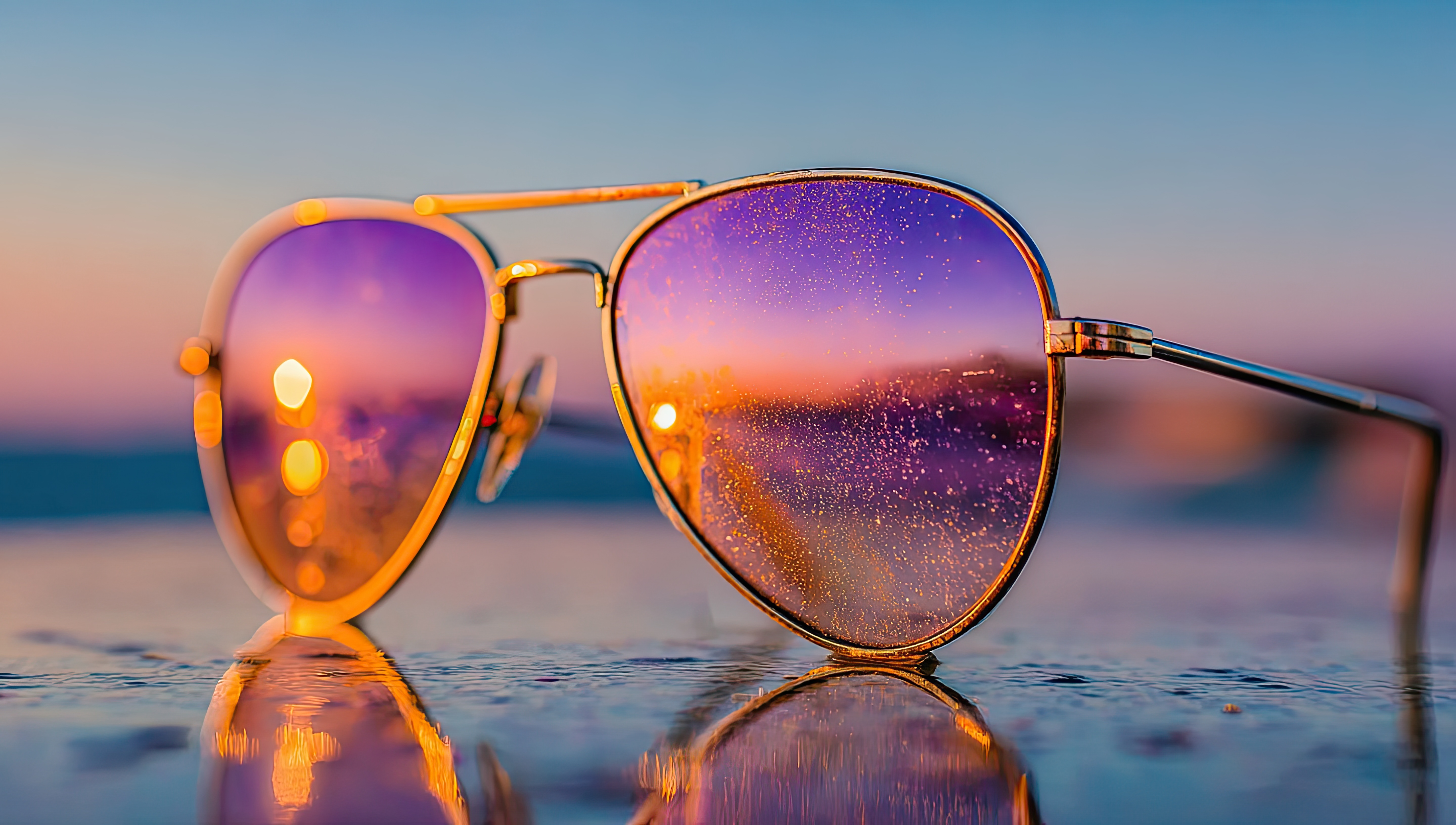 Urbanes Porträt mit Sonnenbrille und farbigen Gläsern, weiches Licht