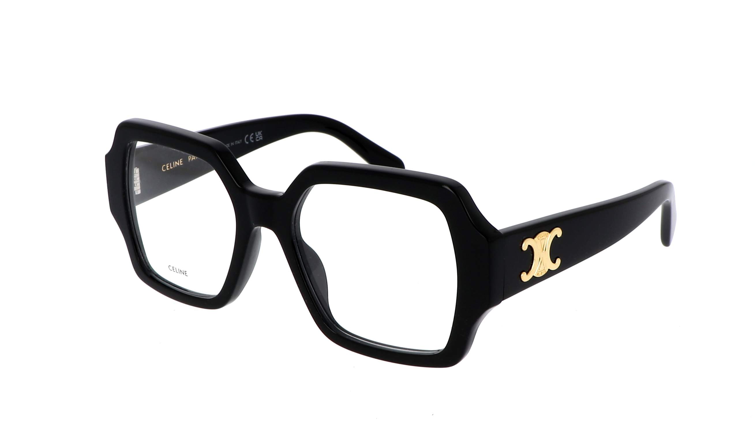 CELINE CL50131I 001 – starke, eckige Form in schwarzem Acetat