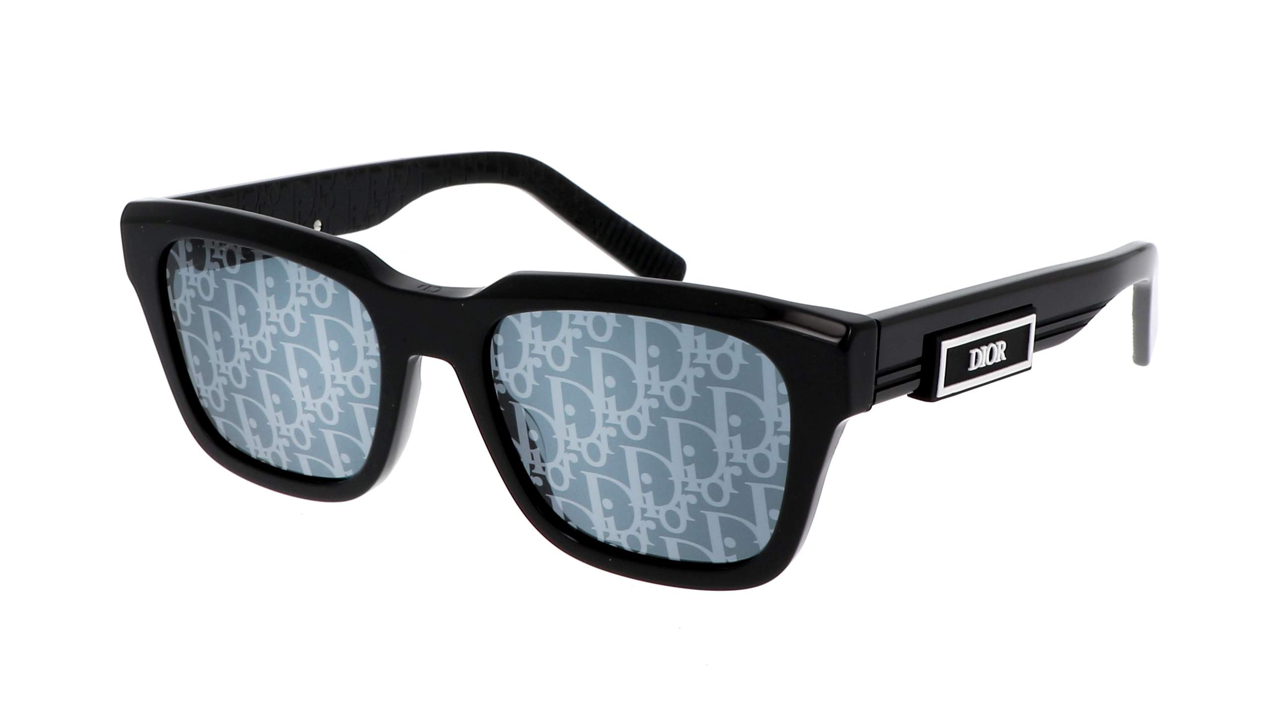 Dior DIORB23 S1I schwarze Sonnenbrille mit Dior-Logo auf den Gläsern