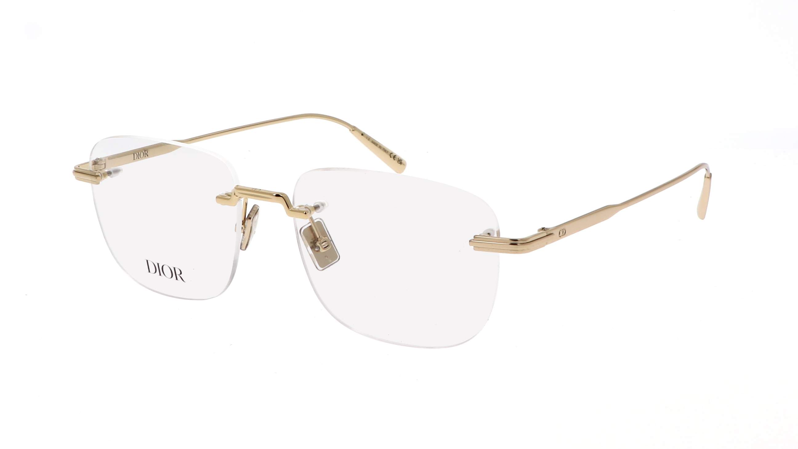 Dior DIORBLACKSUITO S3U B000 54-18 randlose goldene Korrektionsbrille, architektonischer Stil