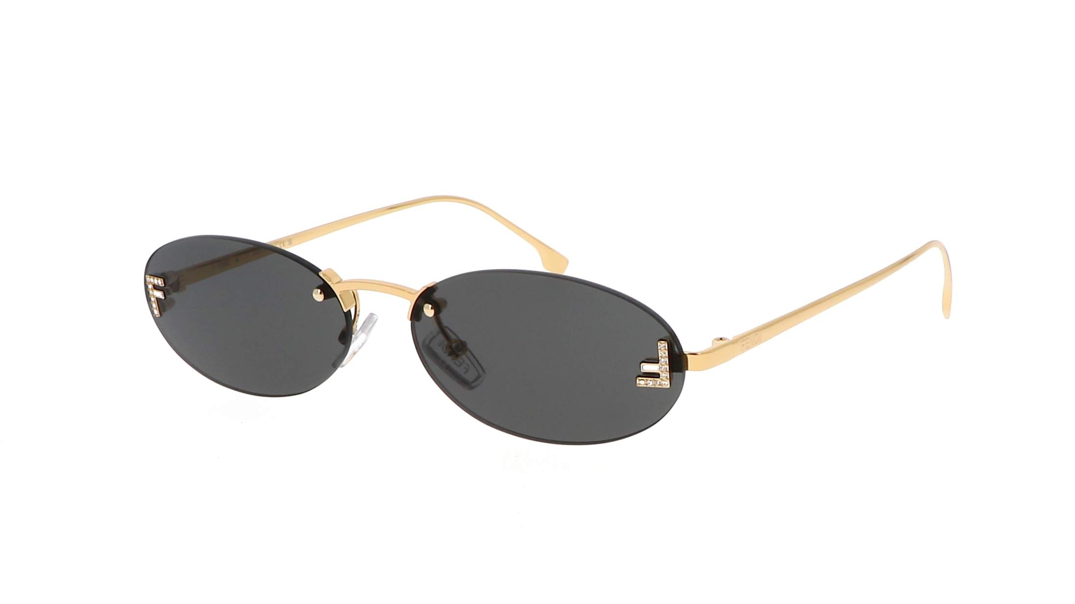 Fendi First FE4075US 30A ovale goldene Sonnenbrille
