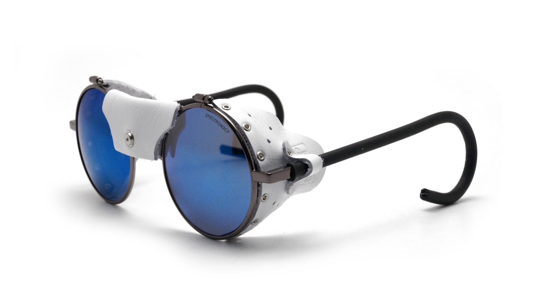 Julbo Vermont Classic in Silber mit Leder-Seitenschildern und Spectron Gläsern