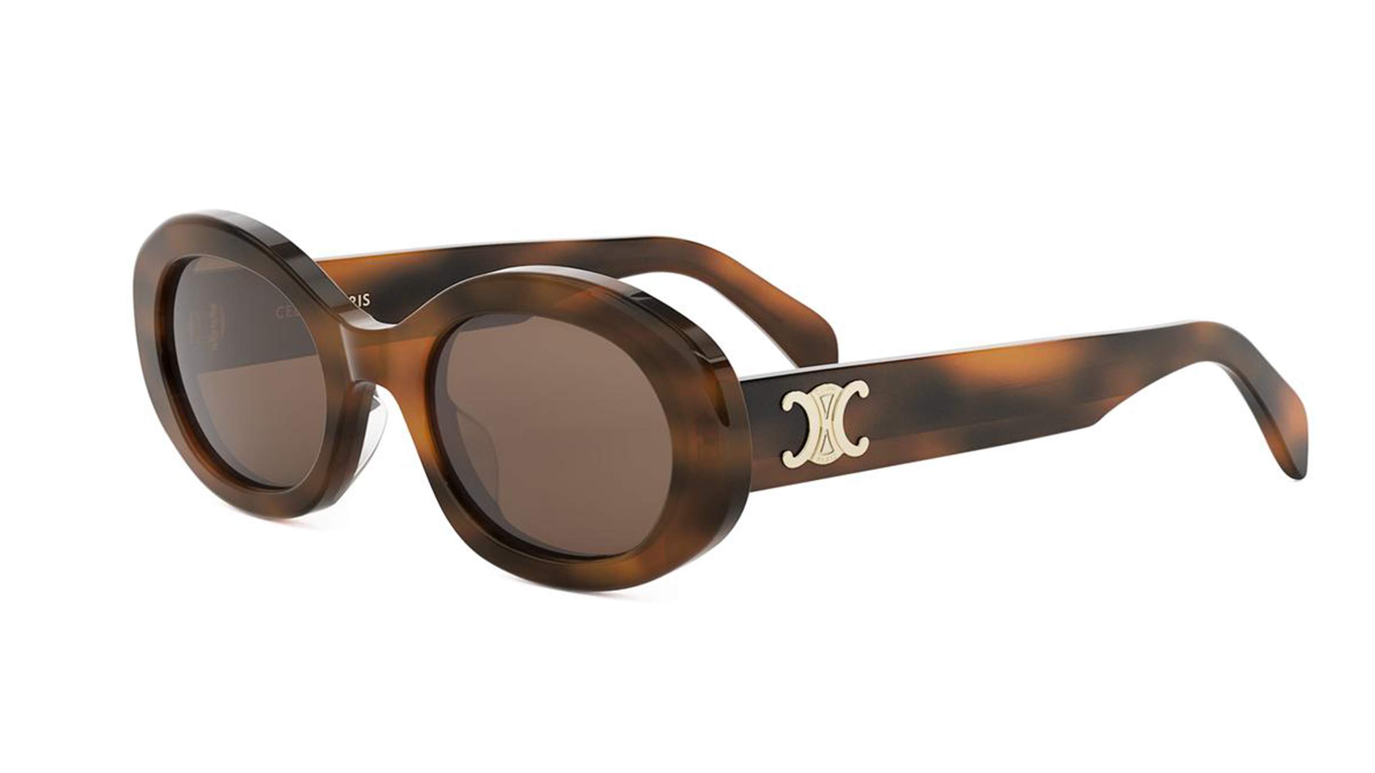 CELINE Triomphe 01 übergroße Sonnenbrille in Havanna