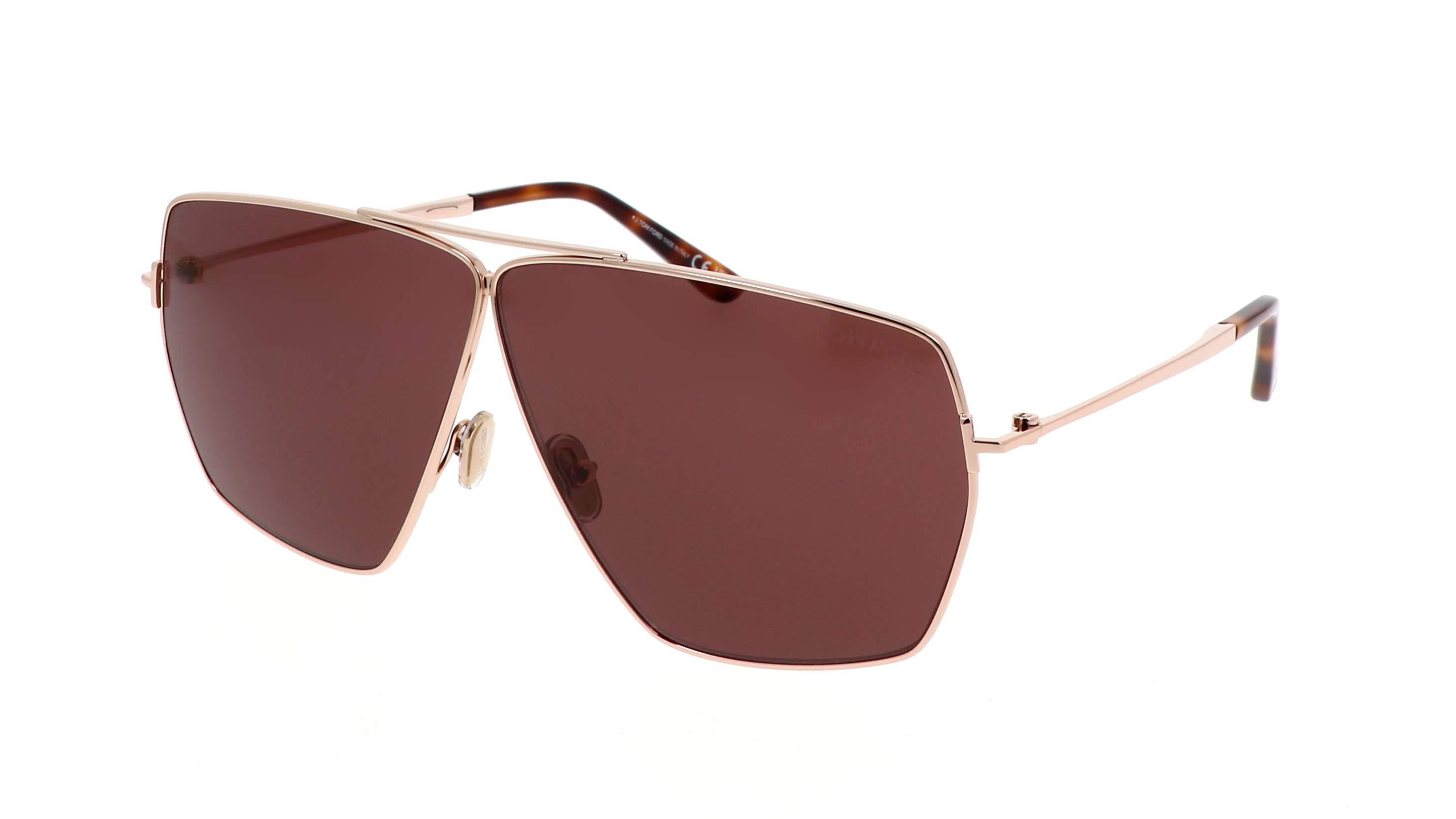 Tom Ford FT1185/S Stella – oversize Roségold-Metallsonnenbrille