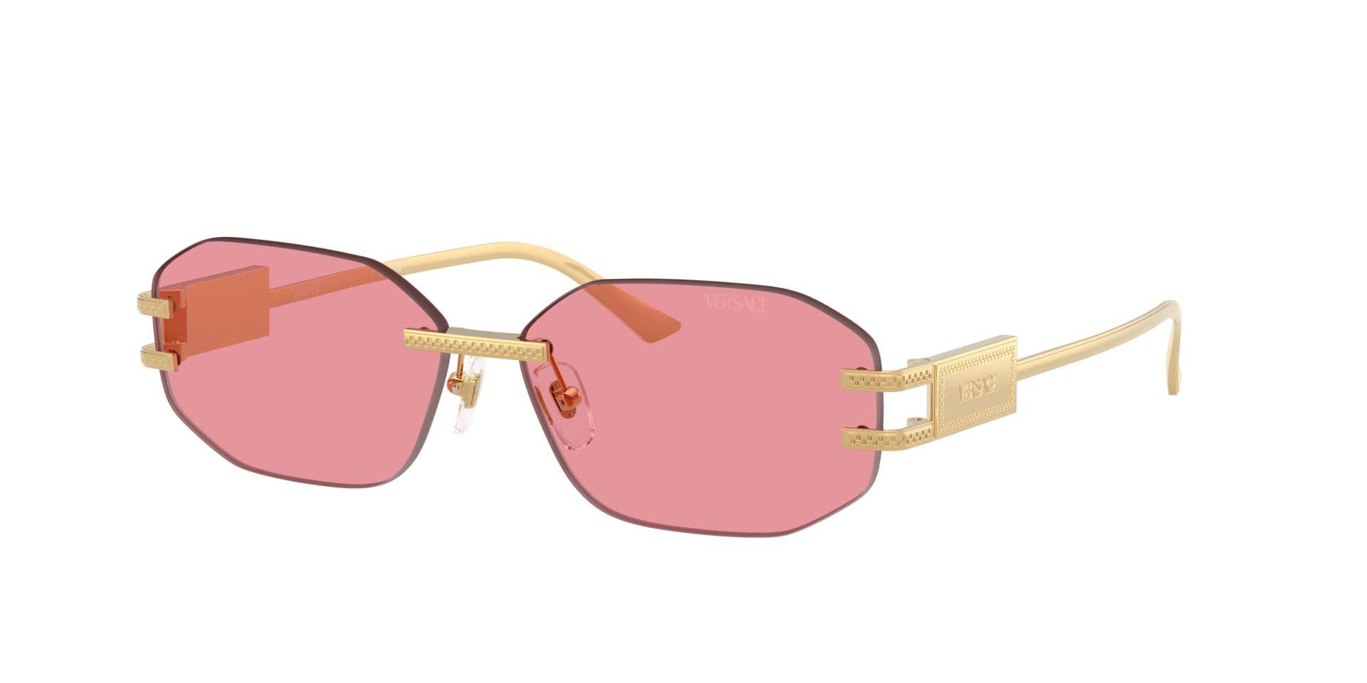 Versace VE2274 goldene Fassung mit leuchtend rosa Gläsern
