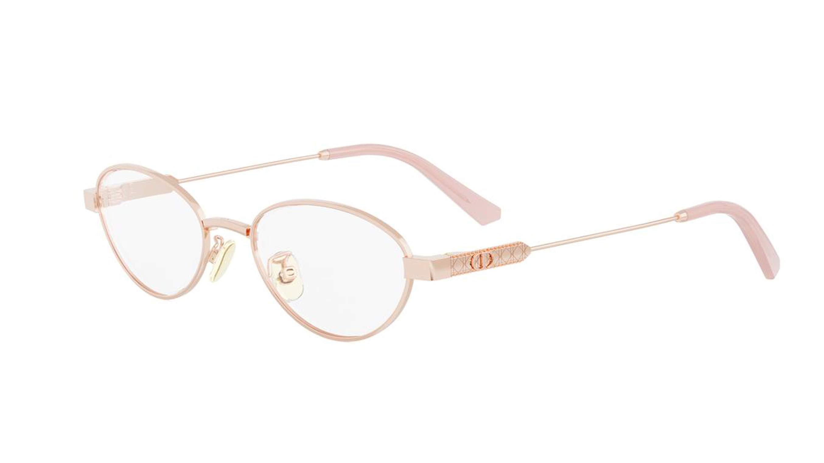 Dior CannageO B3U E000 51-19 – roségold Damenbrille mit Cannage-Motiv