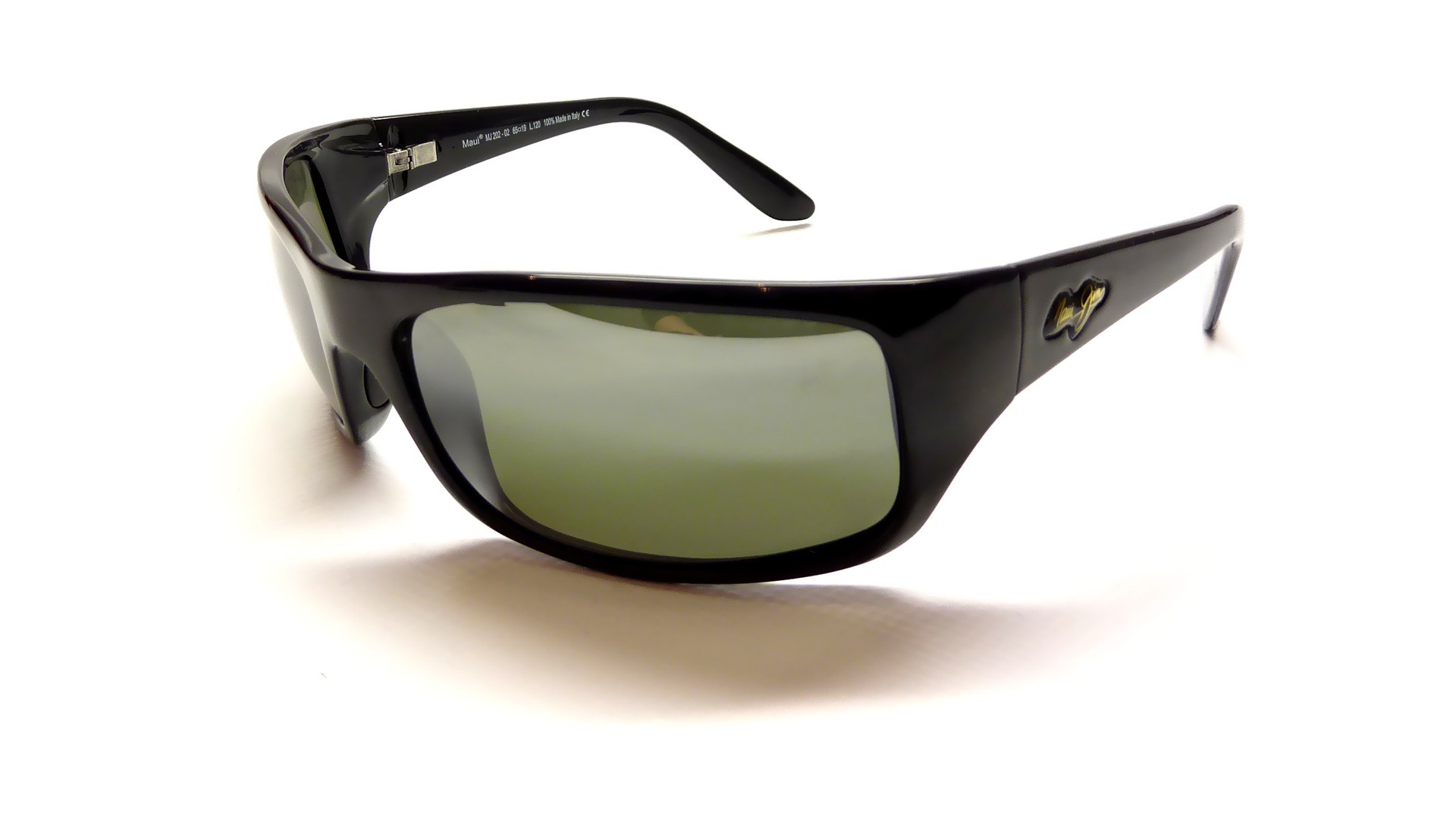 Maui Jim Peahi in Schwarz mit PolarizedPlus2 High-Definition Gläsern